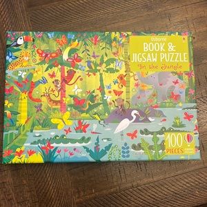 Usborne 1000 piece puzzle and book.